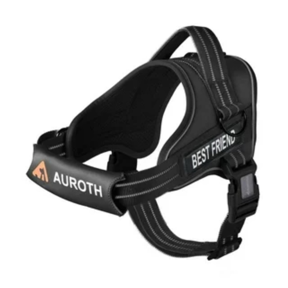 AUROTH No Pull Dog Harness, Black size Medium - New